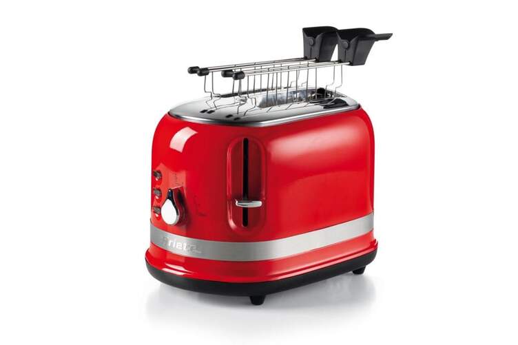 Tostador Ariete 149/00 Rojo - 815W, 2 Ranuras, Accesorio Panecillos, 6