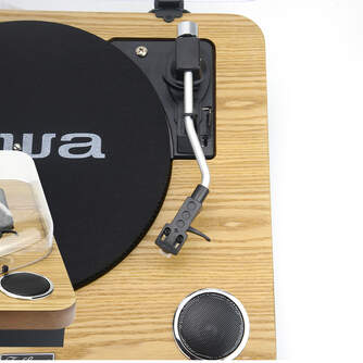 TOCADISCOS AIWA GBTUR200WD MADERA BT FM ALTAVOCES