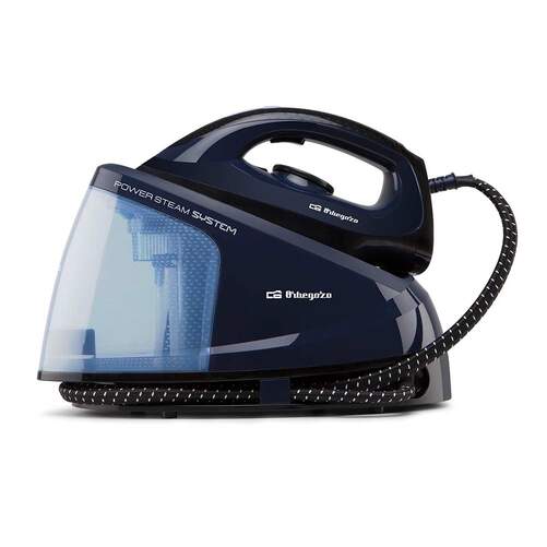 Centro de  Planchado Orbegozo VP8550 - 2400 W, 6 Bares, 1,2 L, Negro, Azul