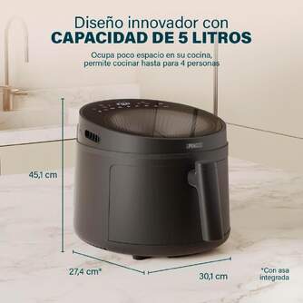 FREIDORA AIRE PRINCESS CYCLONE VISION 5L 1500W