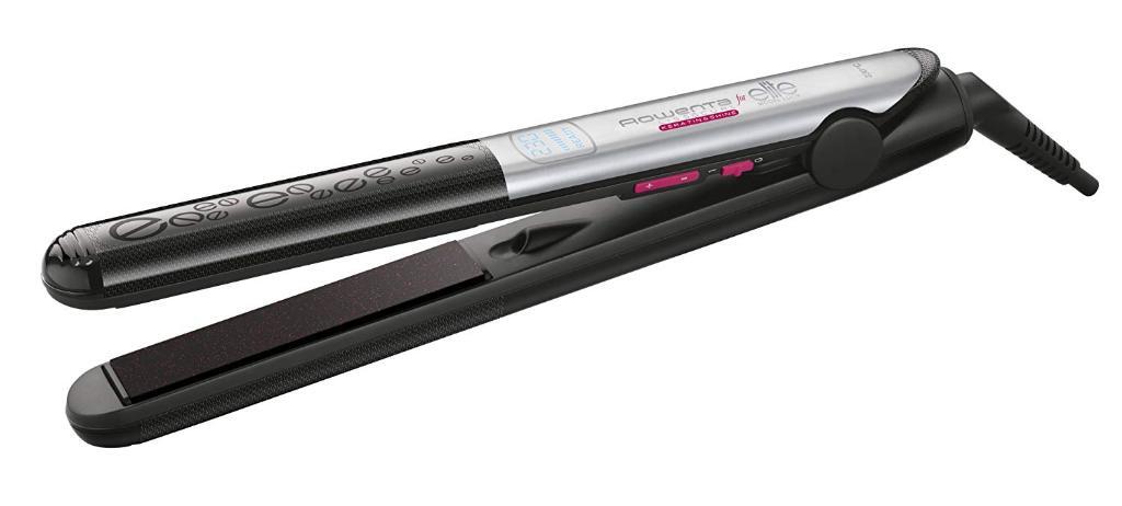 Plancha De Pelo rowenta sf4522e liss&cu rl elite liss&curl sf4522f0 sf4522e0 sf4522 230ºc keratina alisa y riza para cabello revestimiento tourmalina negro plata con straightening iron