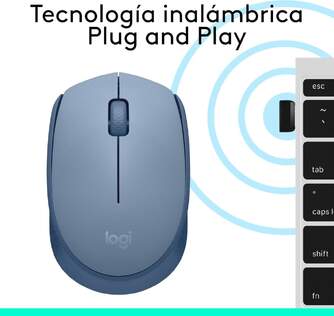 RATON LOGITECH M171 INALAMBRICO 910-004640 AZUL