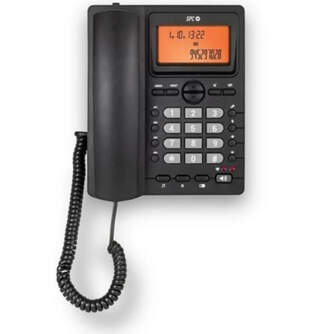 TELEFONO GONDOLA SPC 3612N BIPIEZA SOBREMESA NEGRO