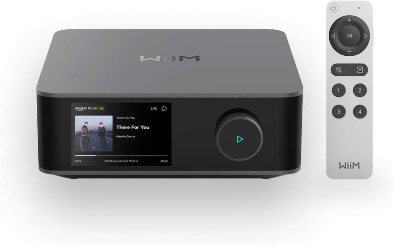 Reproductor de Audio WiiM Amp Ultra - Voice Remote 2 Streaming 100W, Doble amplificador TI TPA3255