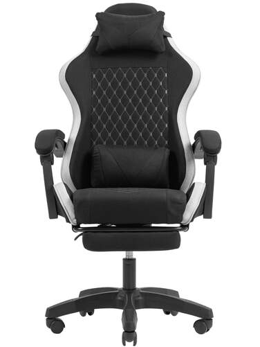 Silla Mars Gaming MGC-X Gris y blanca - Acabado polipiel, reclinable, altura regulable, reposapi&eacute;s