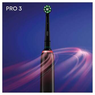 DENTAL ORALB PRO3 NEGRO  4RECAMBIOS CROSSACTION