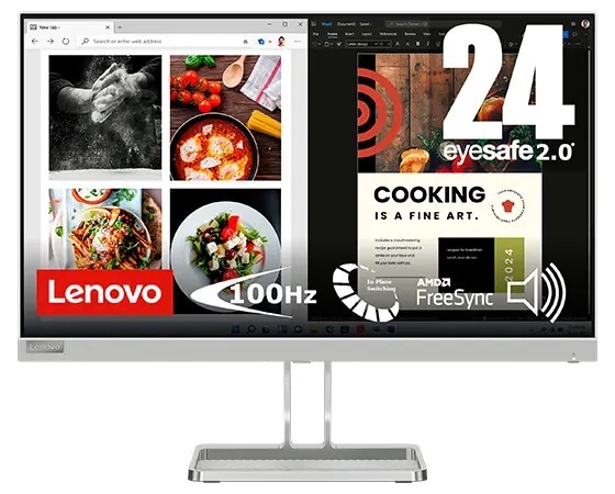 Monitor Lenovo L24i 40 FHD - 23,8",  IPS, 100 Hz, 4MS, Altavoces