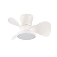 Ventilador Techo CristalRecord Moll - 20 W, di&aacute;metro 55 cm, Temporizador, Luz CCT, Mando, Blanco