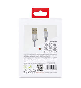 CABLE DCU LIGHTNING a USB A 1M PLATA ALUMINIO