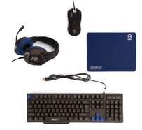 Kit Teclado, Ratón, Auriculares y Alfombrilla Sparco Gaming SPGAMEKITESP - Para ambidiestros
