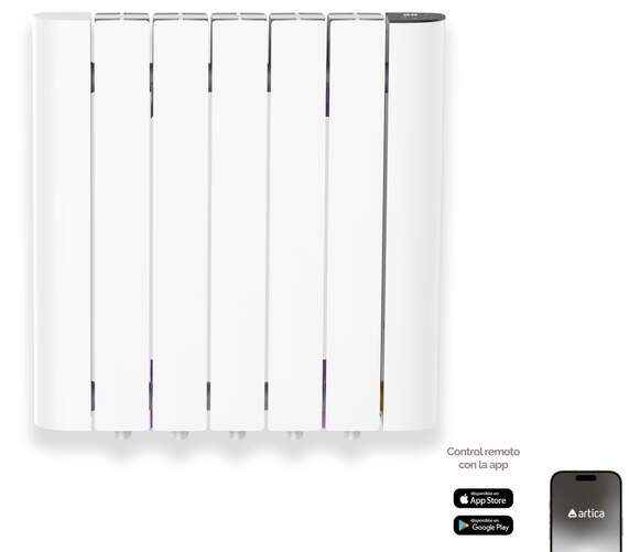 Emisor Térmico Fluido Artica AETF900 - 900 W, 5 Elementos, Temporizador, WiFi, Pantalla LED