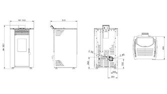 ESTUFA A PELLET RED POD FIRST 8KW GREY