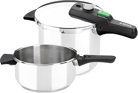 Olla Presión Rápida Monix Quick - 6L+4L, 2 Programas, Inox