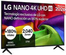 TV LG 50" Nano 4K 50NU8E0B3LA - 4K Ultra HD, 4K a7 Gen9, WebOS 26, HDR10 Pro