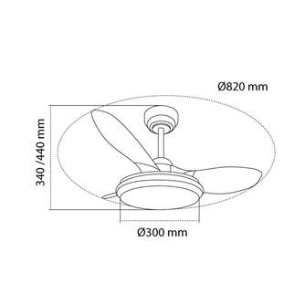 VENTILADOR TECHO CRISTAL STEL EVO MINI RGB
