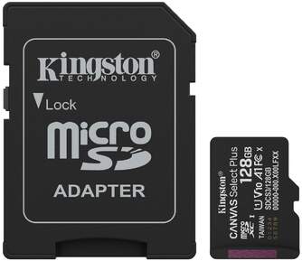 TARJ. MEM. KINGSTON CANVAS 128 GB   ADAPTADOR