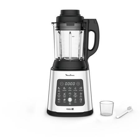 Batidora de vaso Moulinex LM85D - 1000 W, 8 programas, picahielo, 6 cuchillas, 1,75 litros
