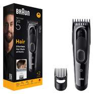 Cortapelo Braun HC5510 S5 Grocery - 240 V, Autonom&iacute;a 50 min, Inox, Negro