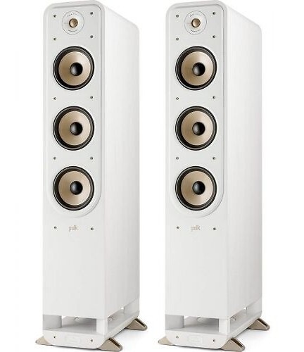 Pareja altavoces Polk S60e Signature Blanco - Dynamic Balance, Hi-Res, 3 Woofers, Dolby Atmos, DTS:X