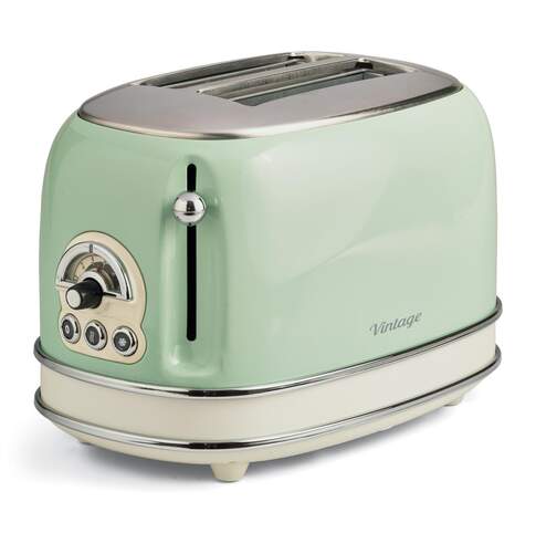 Tostadora Ariete 155/14  -  2 Ranuras Cortas, 810 W, Vintage, Verde