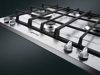 ENCIM. SMEG P261XGH 4F GAS 60CM INOX