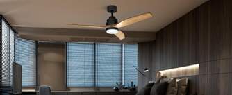 VENTILADOR TECHO UFESA NEPAL NEGRO/HAYA 132CM LED