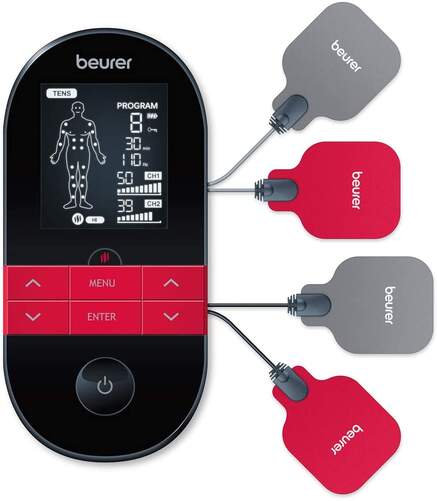 Electroestimulador Beurer TENS/EMS EM 59 - 64 Aplicaciones, 6 Programas, 2 Canales, Muscular