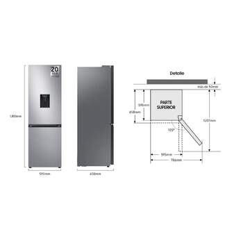FRICOM. SAMSUNG RB34C632DSA/EF 185x60 NF INOX DISP