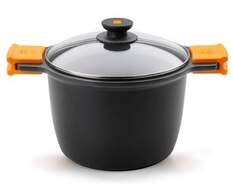 Olla Alta Bra Efficient - 20 cm, Tapa, 4'1 L, Asas Silicona, Hasta 220&ordm;C, Antiadherente