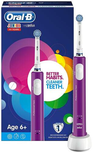 CEPILLO DENTAL ELECTRICO RECARGABLE INFANTIL ORAL-B JUNIOR MORADO