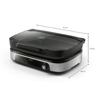 ASADORA PHILIPS HD6212/90 47X3X36,3CM TAPA SMOKER