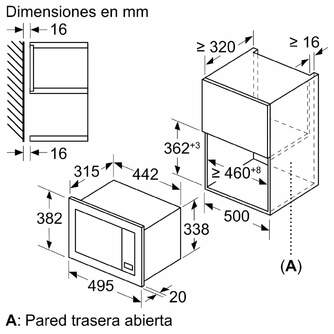 MICR. BALAY 3CG5142X3 20L NEGRO/INOX INTEGRABLE