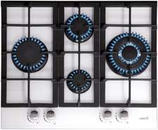 Placa Gas Cata LCI 6031 WH - 4 Fuegos, 60cm, Hierro Fundido, Gas Natural, Blanca