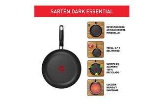LOTE SARTENES TEFAL DARK ESSENTIAL 24 Y 28 CMS