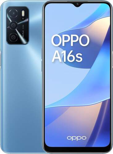 Oppo A16S 4/64GB Azul - 6,52" HD+, Helio G35 2.3Ghz, 13+2+2/8Mpx, NFC, 5.000mAh, Dual SIM