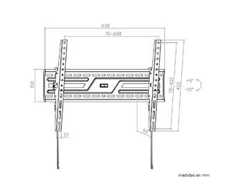 SOPORTE TV INC GENIUM GSPIN86 75KG 37-86