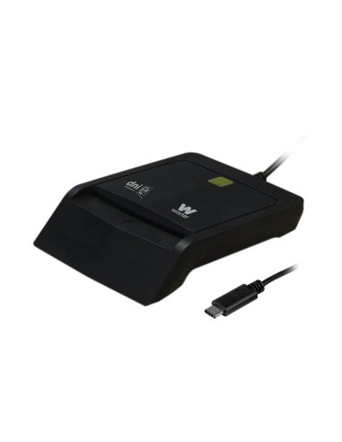 Lector DNI Woxter PE26-171 - Negro, USB tipo C, Soporte de Mac y Windows, conectar y usar