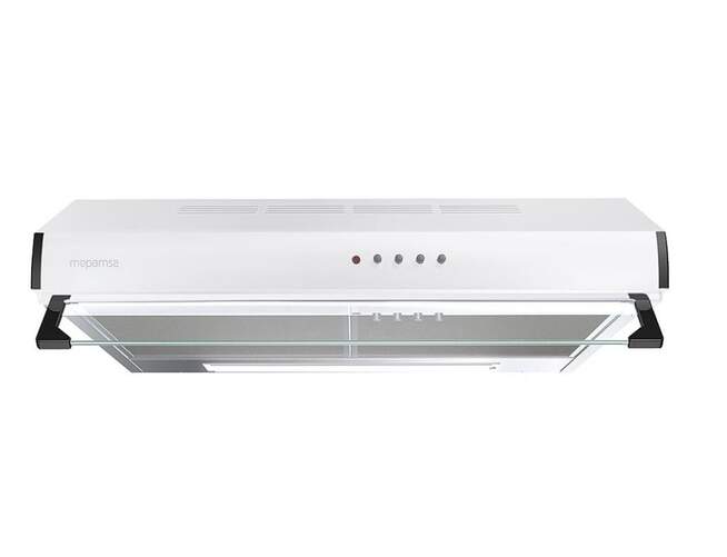 Campana extractora Mepamsa Modena 60 Blanca - 380m3/h, 56dB, 3 Velocidades, LED, Visera Abatible