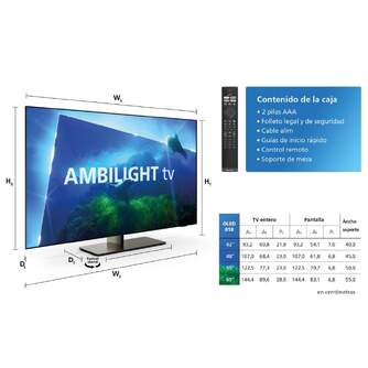 TV PHILIPS 65%%%quot; 65OLED818 UHD OLED EX GOOGLETV AMBI