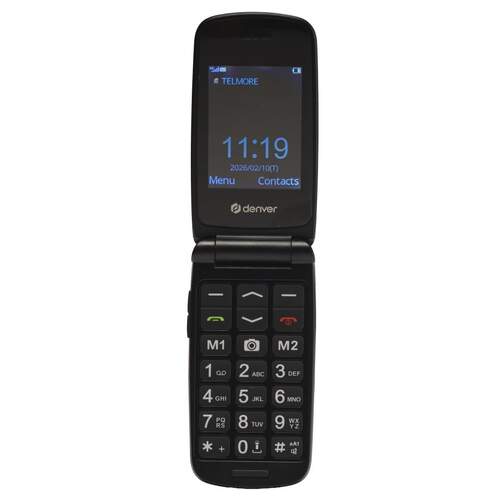 Tel&eacute;fono M&oacute;vil Denver BAS-24800L - Pantalla TFT 2,4", Red 4G, C&aacute;mara 0,3 MP, SIM Doble