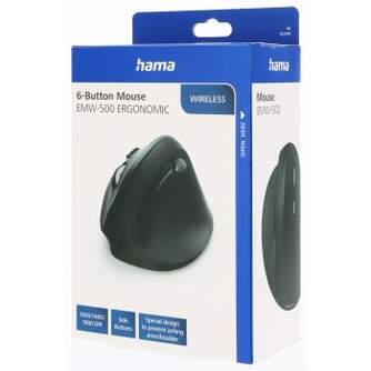 RATON ERGO HAMA 00182699 EMW-500 VERTICAL NEGRO