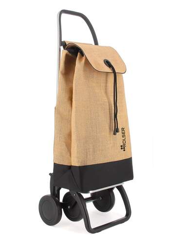 Carro de la compra Rolser IMX546 Imax Yute Bi - 4 Ruedas, Negro, Marr&oacute;n