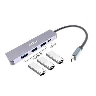 HUB NILOX NXHUBUSBC04 USB C 3XUSB 3.0 1XUSBC