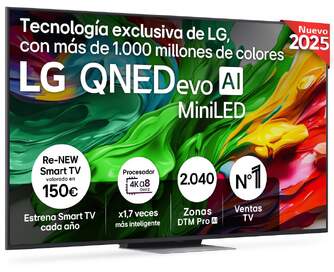 TV LG 65%%%quot; 65QNED87A6B UHD QNED EVO MINILED ALFA8