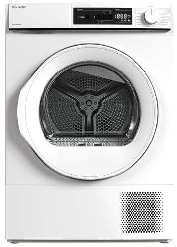 Secadora Bomba de Calor Sharp KDNHA8S6GWEES - 8 kg, 15 Programas, inicio diferido, Clase E, Blanco
