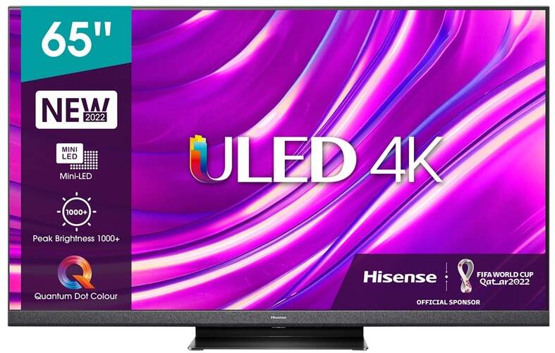 TV 65" MiniLED Hisense 65U8HQ - 4K 120Hz, Quantum, FALD, Dolby Vision/Atmos 70W, HDR10+, HDMI 2.1