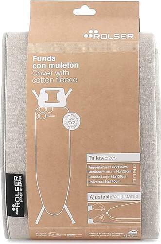 Funda para Tabla de Planchar Rolser FUR002 - 125 x 44 cm, Natural Arena