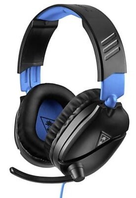 Auriculares Gaming Turtle Beach Force Recon 70 P - Diadema, Con Cable, Micrófono, Negro, Azul
