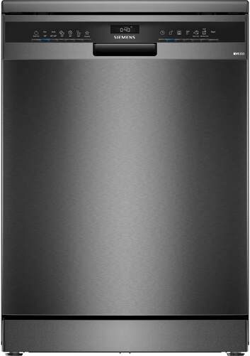Lavavajillas Siemens SN23EC03ME - 14 Servicios, 6 Programas, 3ª Bandeja, 42 dB, Display, Inox, Negro