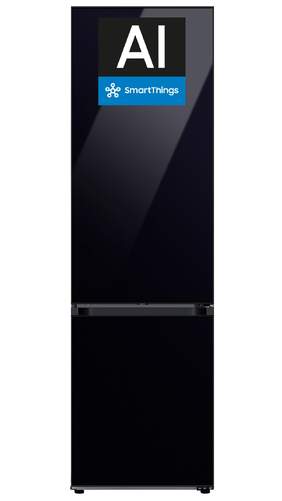 Frigor&iacute;fico Combi Samsung Bespoke AI RB38C7B6A22 - 203 x 60 cm, Cristal negro, Clase A, 387 L